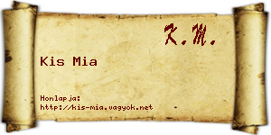 Kis Mia névjegykártya